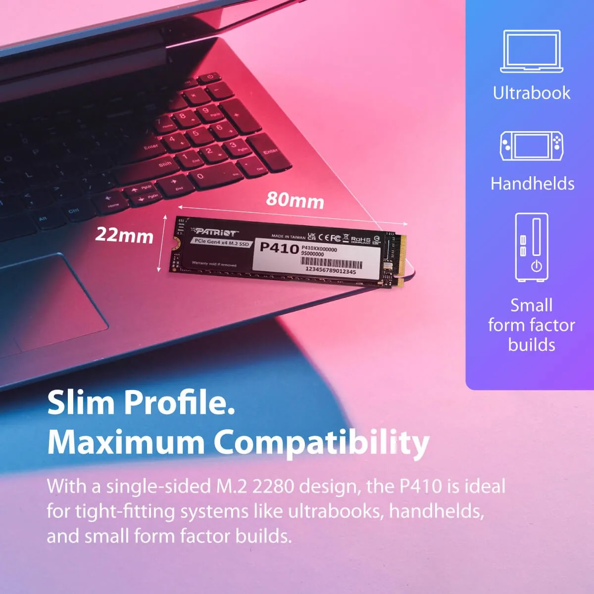 PATRIOT P410/1TB/SSD/M.2 NVMe/5R