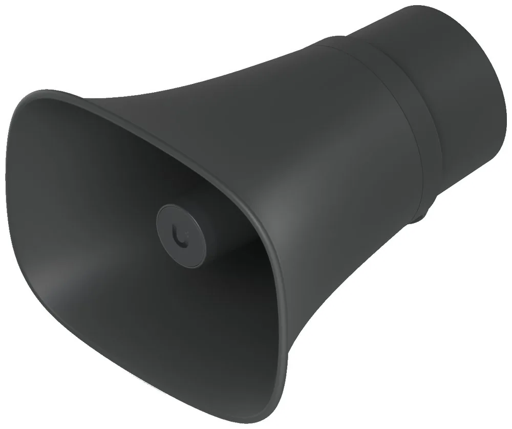 Ubiquiti UniFi AI Horn Speaker, venkovní PoE reproduktor s AI funkcemi, černý
