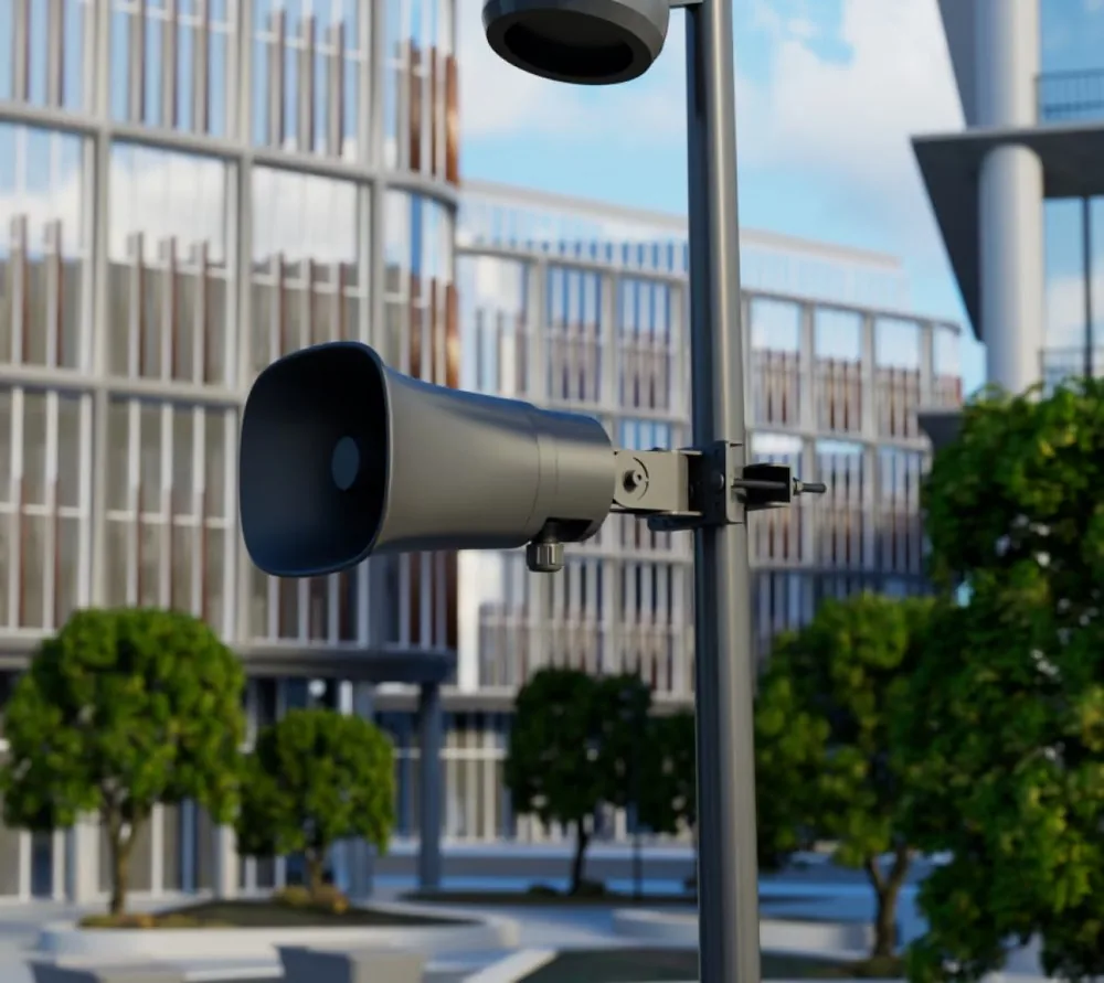 Ubiquiti UniFi AI Horn Speaker, venkovní PoE reproduktor s AI funkcemi, černý