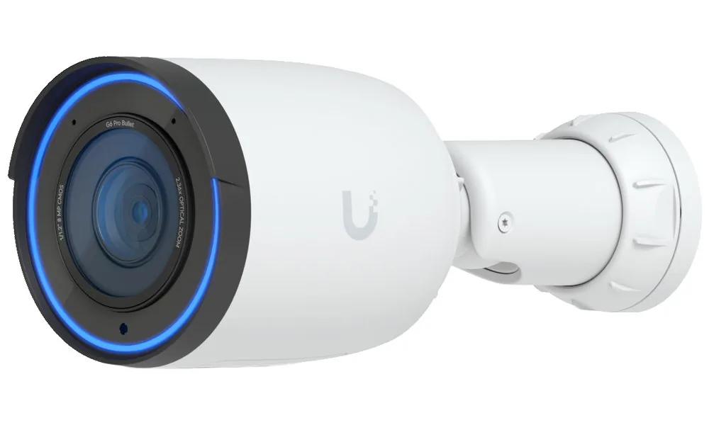 Ubiquiti UniFi G6 Pro Bullet, 4K PoE+ kamera s optickým zoomem a AI engine, bílá