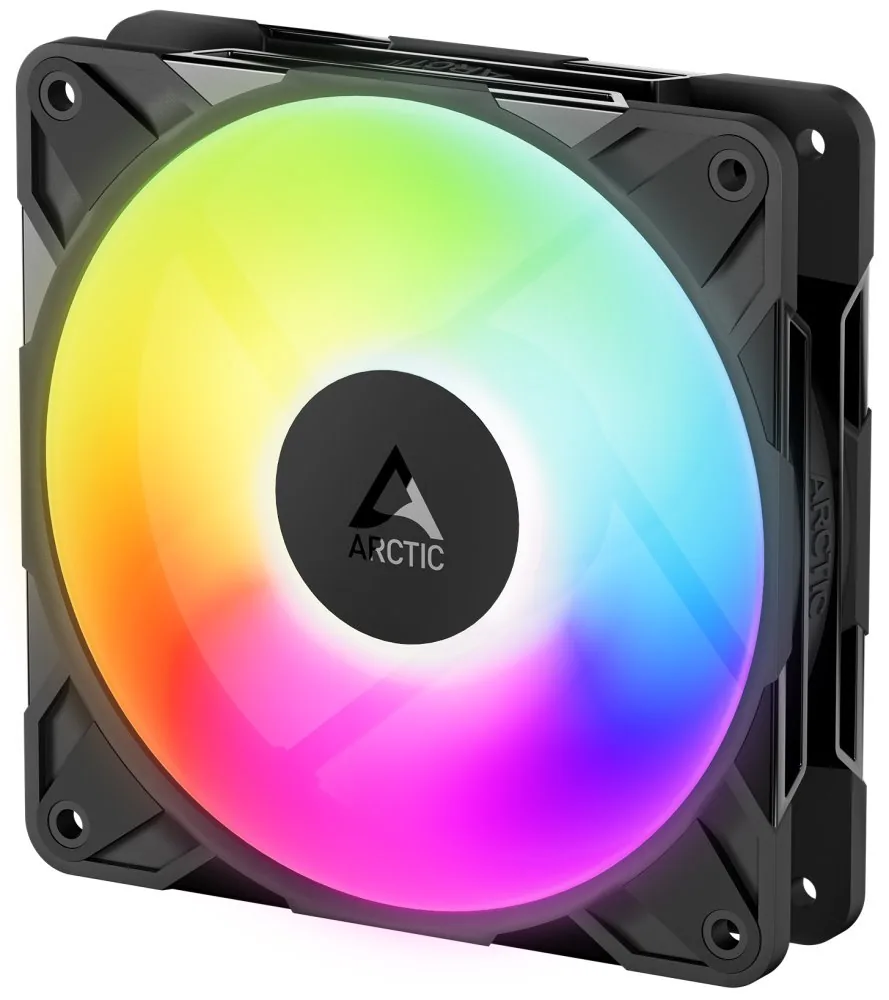ARCTIC P12 Pro Reverse A-RGB (3pack) 120mm Case Fan with A-RGB - Reverse Impeller Design - FDB beari