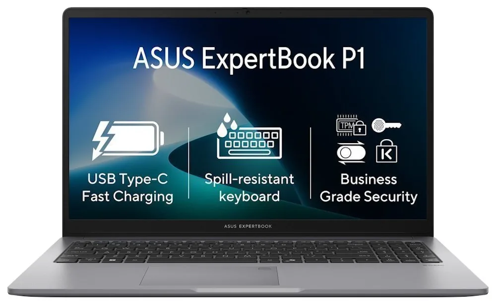 ASUS ExpertBook P1 Core 5 210H 8GB DDR5 512GB SSD Intel® Graphics 15,6"FHD,matný W11P šedý