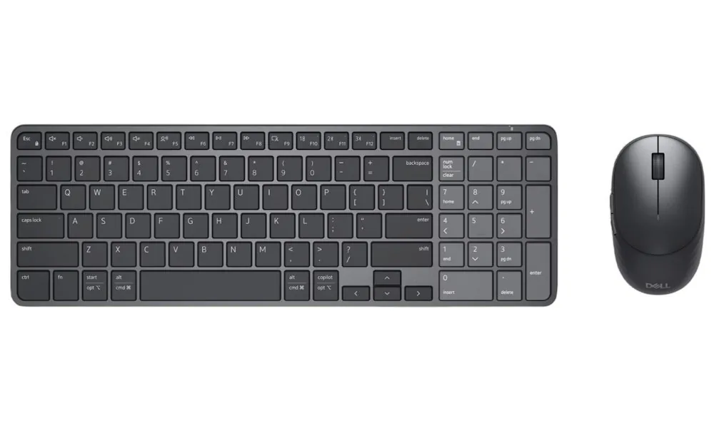 Dell Keyboard and Mouse KM746 US, Dell Pro 7 Rechargeable Compact Keyboard and Mouse - KM746 - US International (QWERTY)