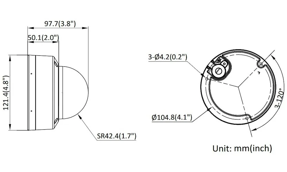 Hikvision DS-2CD1123G2-LIU(2.8mm) - 2MPix IP Dome Hybrid kamera, IR 30m, mikrofon, IP67