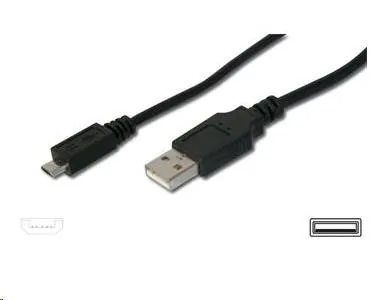 PremiumCord Kabel micro USB 2.0, A-B 1m