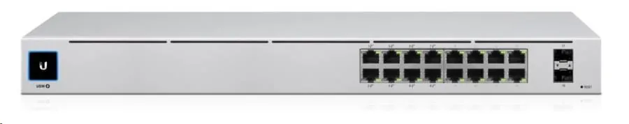 Ubiquiti Switch L2 UniFi USW-16-POE, 16-Port Gigabit, 8x PoE-out Gen 2, PoE budget 42W