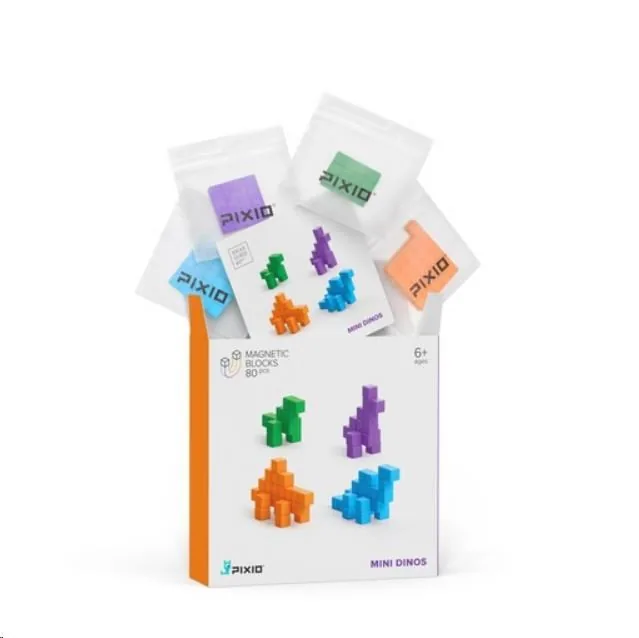 PIXIO Mini Dinos magnetická stavebnice