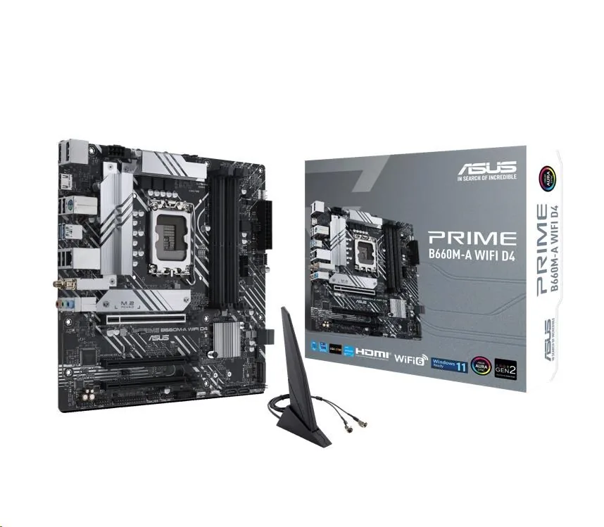 ASUS MB Sc LGA1700 PRIME B660M-A WIFI DDR4, Intel B660, 4xDDR4, 1xDP, 2xHDMI, WI-FI, mATX