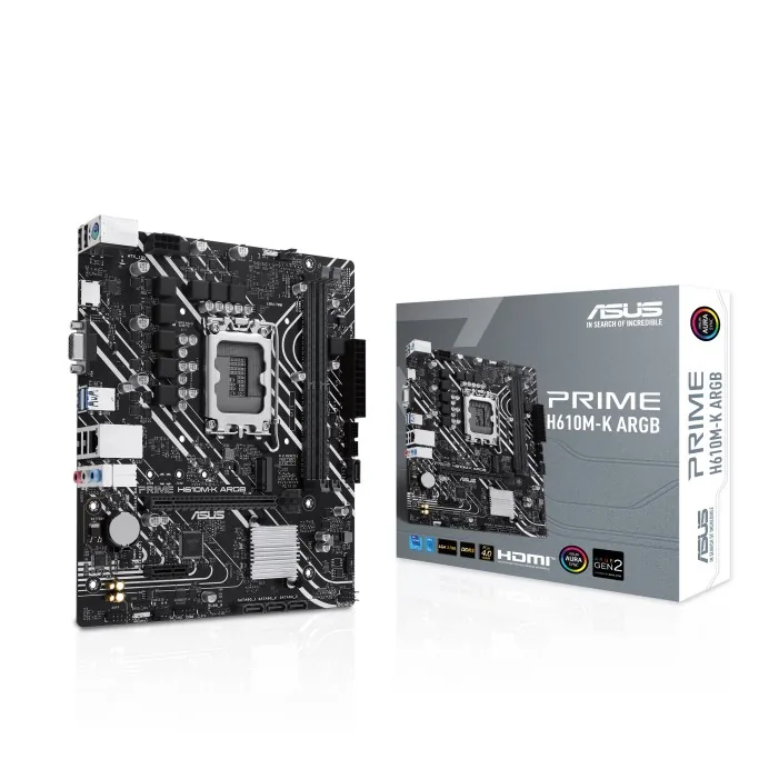 MB ASUS Prime H610M-K ARGB LGA1700 2xDDR5 M.2 HDMI D-sub mATX