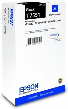 Epson originální ink C13T75514N, T7551, XL, black, 5000str., 100ml, 1ks
