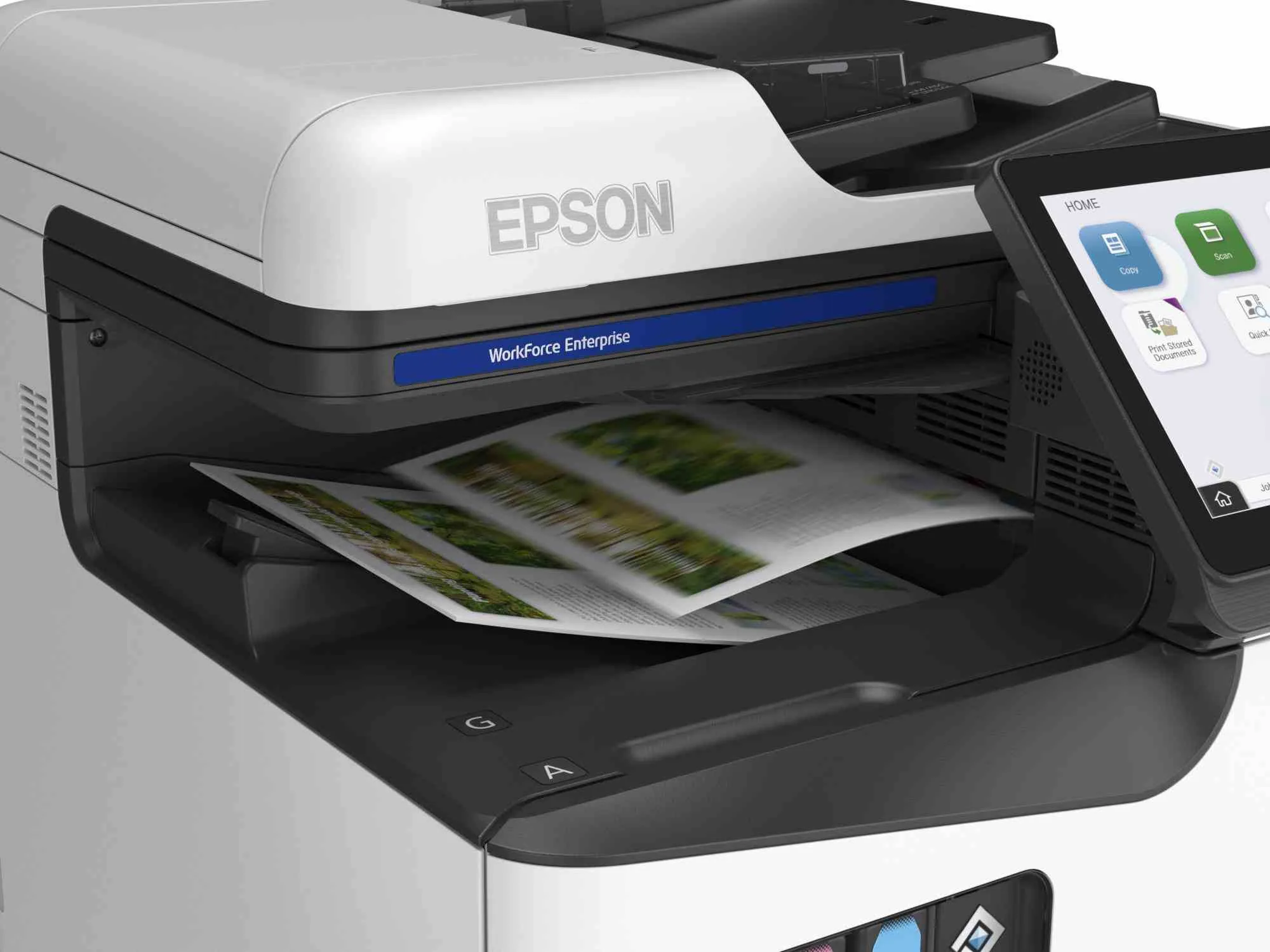 Epson WorkForce Enterprise AM-C400 - Multifunkční tiskárna - barva - tryskový - 215 x 355 mm (originální) - A4/Legal (média) - až 40 stran/min. (tisk) - 1100 listy - 33.6 Kbps - USB 3.0, hostitel USB, Gigabit LAN