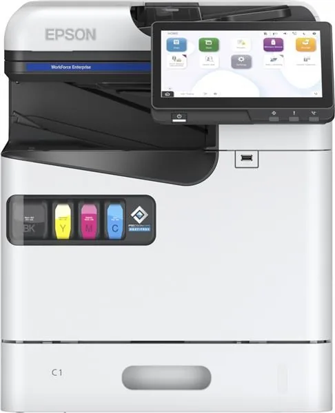 Epson WorkForce Enterprise AM-C400 - Multifunkční tiskárna - barva - tryskový - 215 x 355 mm (originální) - A4/Legal (média) - až 40 stran/min. (tisk) - 1100 listy - 33.6 Kbps - USB 3.0, hostitel USB, Gigabit LAN
