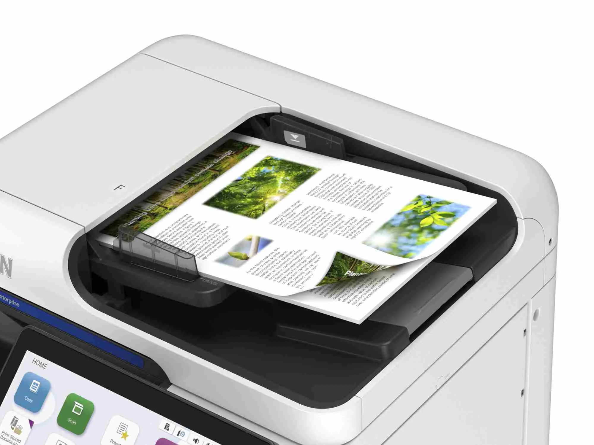 Epson WorkForce Enterprise AM-C400 - Multifunkční tiskárna - barva - tryskový - 215 x 355 mm (originální) - A4/Legal (média) - až 40 stran/min. (tisk) - 1100 listy - 33.6 Kbps - USB 3.0, hostitel USB, Gigabit LAN