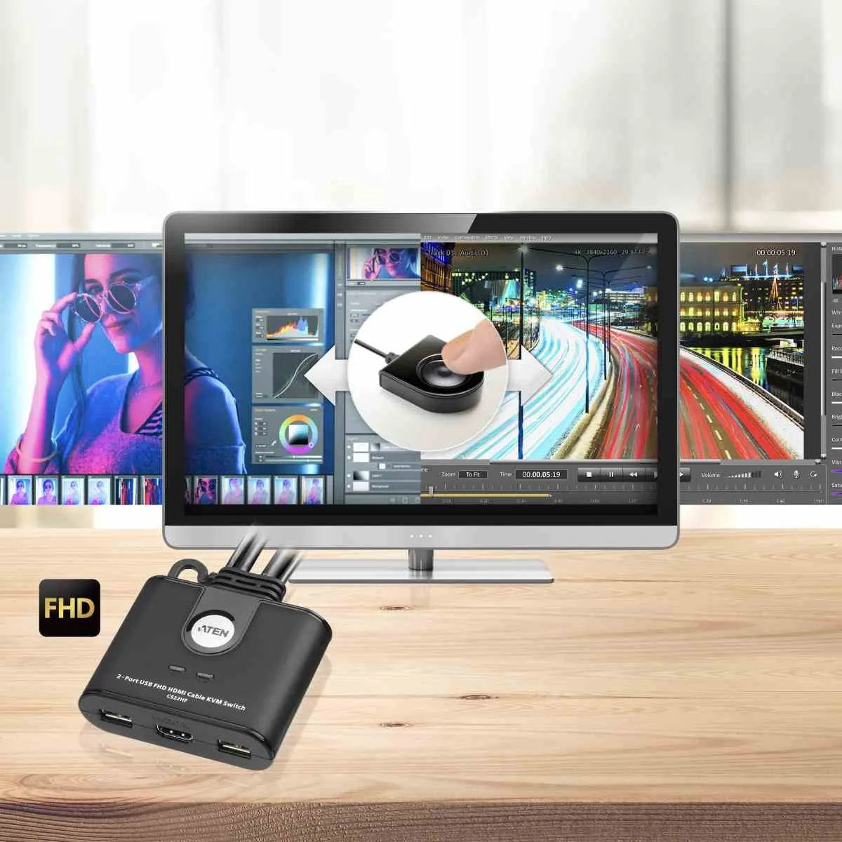 ATEN 2-port HDMI KVM USB mini