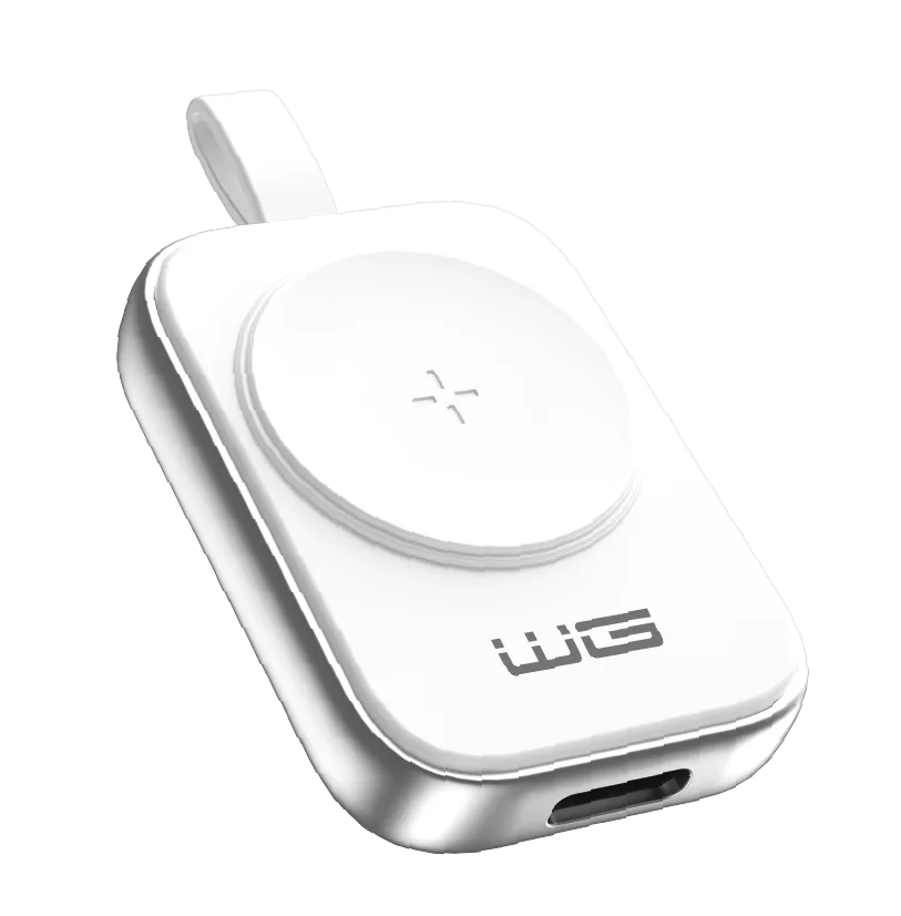 WG - Nabíjecí magnetické zařízení s USB-C pro Apple Watch, bílo stříbrná