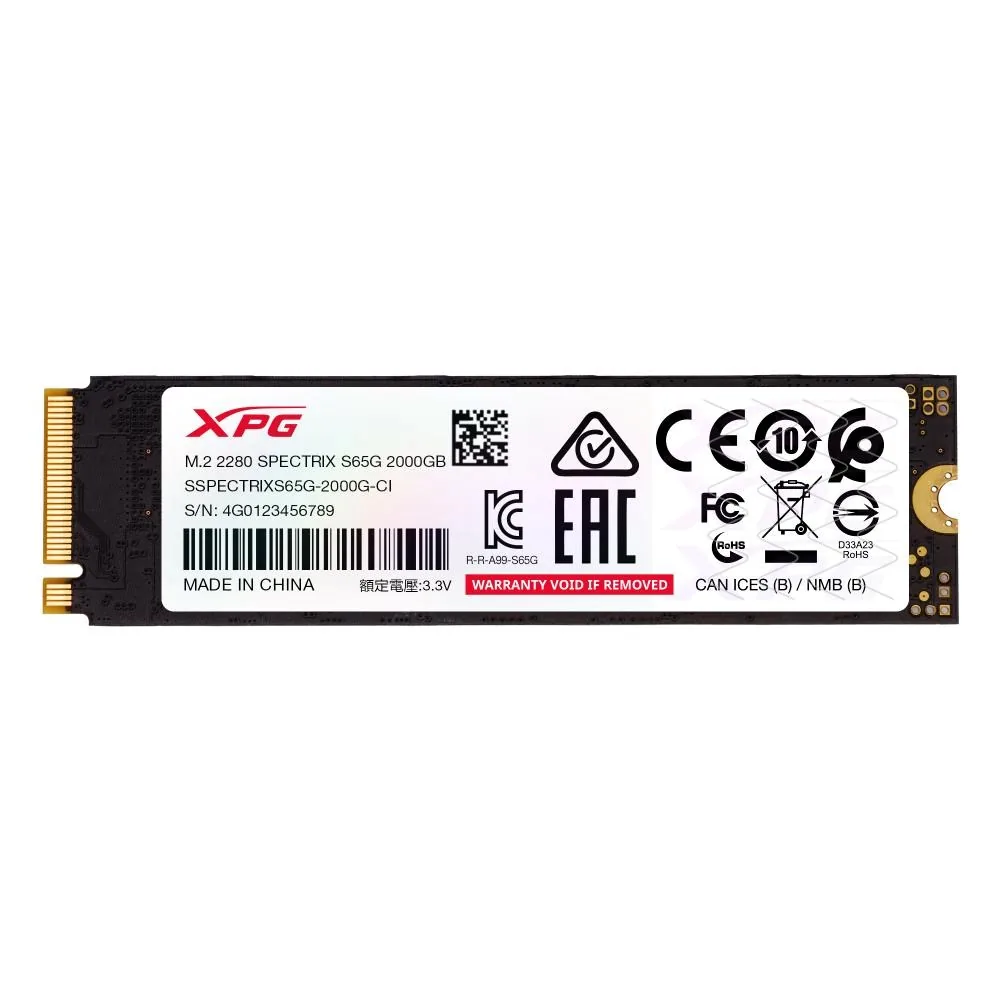 ADATA SPECTRIX S65G/2TB/SSD/M.2 NVMe/Bílá/Heatsink/5R