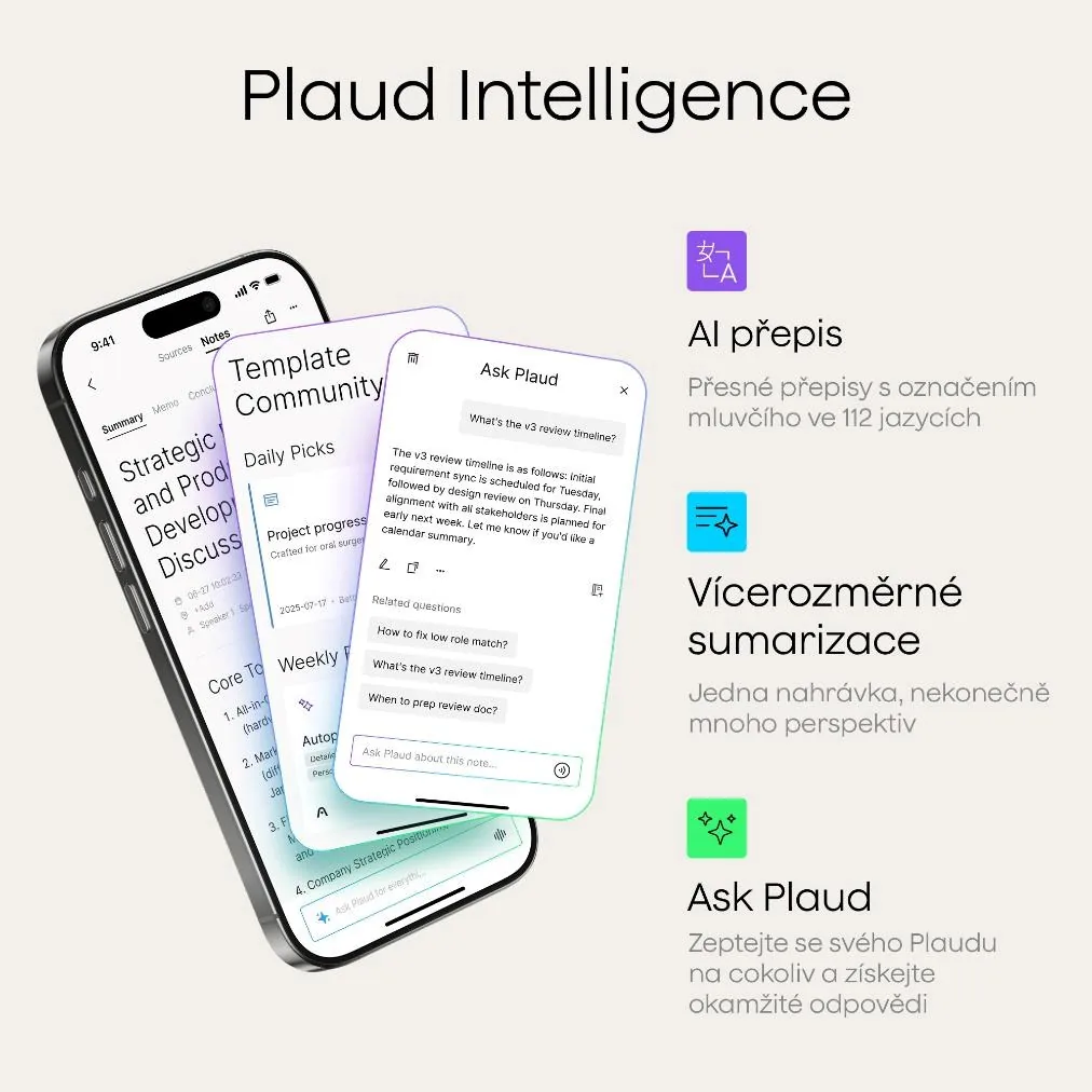 PLAUD Note PRO Black - AI hlasový záznamník
