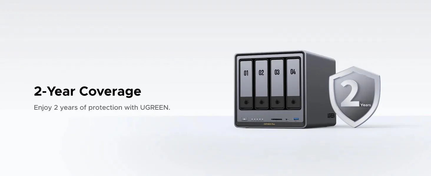 UGREEN NASync DXP4800 Plus (6C Gold8505 4,4GHz 8GBRAM 4xSATA 2xM.2 1x2,5GbE 1x10GbE 2xUSB2.0 2xUSB3.2 1xUSB-C HDMI SD)