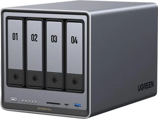 UGREEN NASync DXP4800 Plus (6C Gold8505 4,4GHz 8GBRAM 4xSATA 2xM.2 1x2,5GbE 1x10GbE 2xUSB2.0 2xUSB3.2 1xUSB-C HDMI SD)