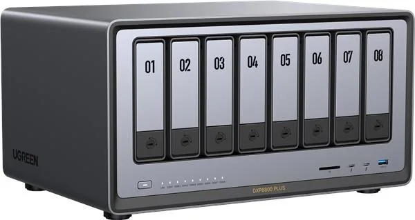 UGREEN NASync DXP8800 Plus (10C i5-1235U 4,4GHz 8GBRAM 8xSATA 2xM.2 2x10GbE 1xPCIe 2xTB 2xUSB2.0 2xUSB3.2 HDMI SD)