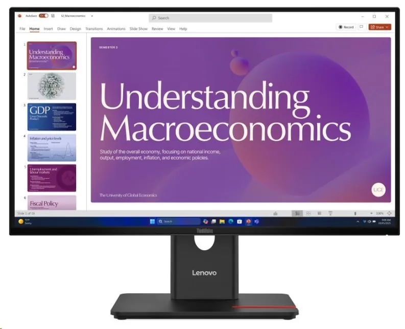 LENOVO LCD T24D-40 - 23.8",IPS,16:9,1920x1080,120Hz,250cd m2,1500:1,4ms,USB-C(96W PD),HDMI,DP,DPout,DC,USBHub,RJ45,Pivot