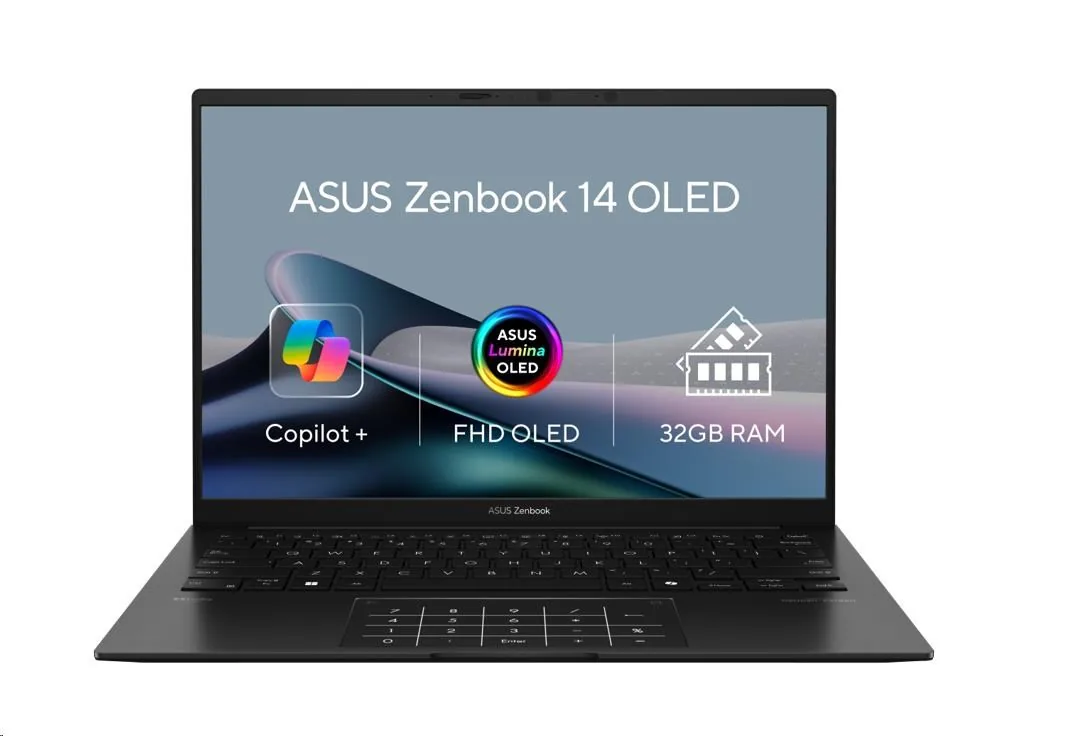 ASUS Zenbook 14/UM3406GA-OLED232W/AI7-445/14"/WUXGA/T/32GB/1TB/AMD int/W11H/Black/2R