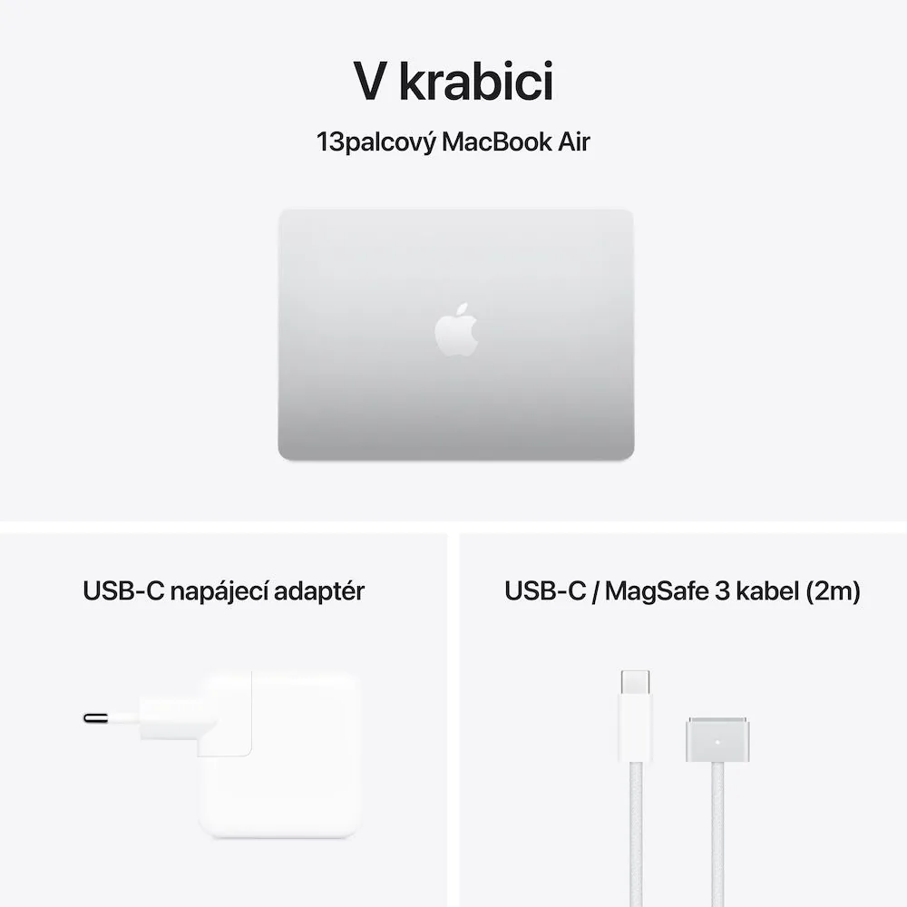 Apple MacBook Air 13"/M4/13,6"/2560x1664/16GB/256GB SSD/M4/Sequoia/Silver/1R
