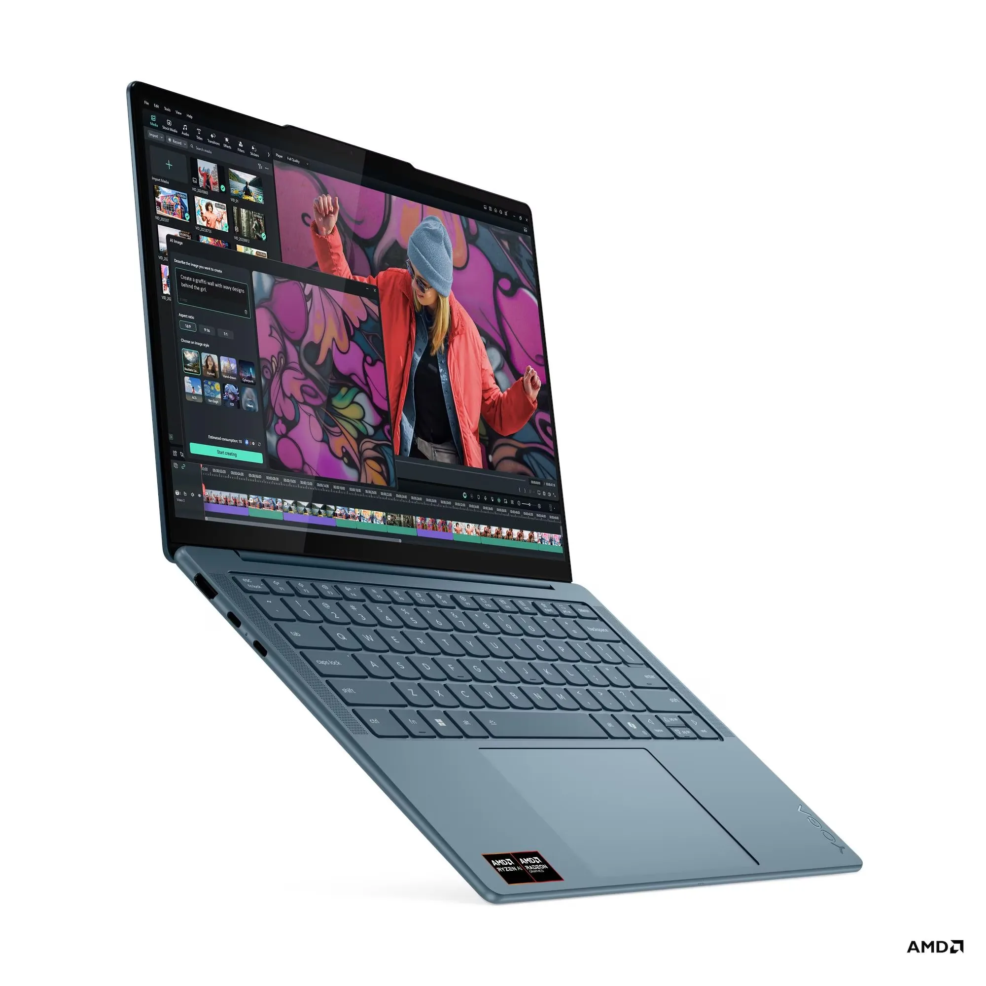 Lenovo Yoga Slim 7/14AKP10/AI7-345/14"/2880x1800/16GB/512GB/AMD int/bez OS/Tidal Teal/3R On-Site