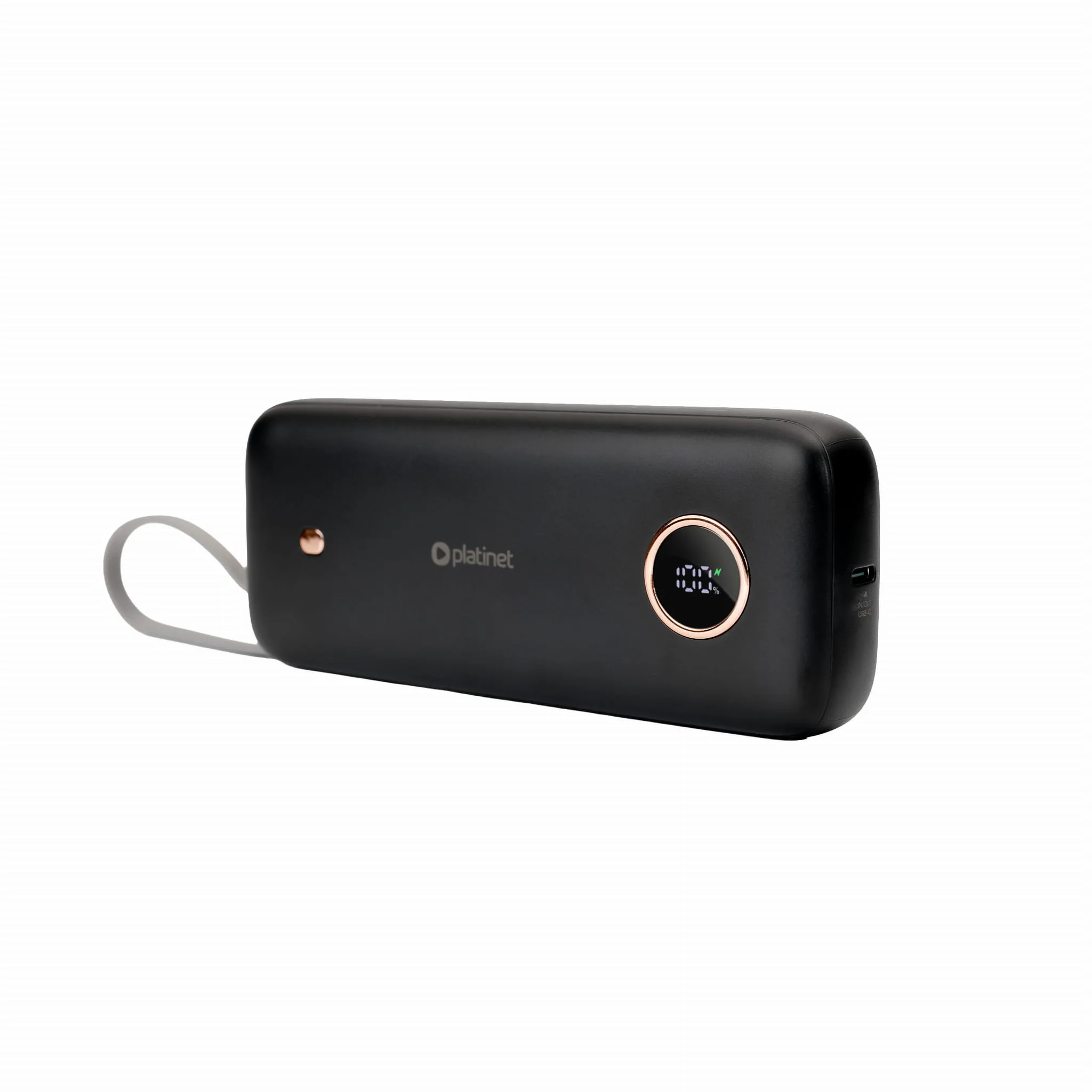 Platinet Powerbanka 20000 mAh 70W Power Delivery, 1xUSB-C, 1xUSB-A, kabel USB-C 1m, černá