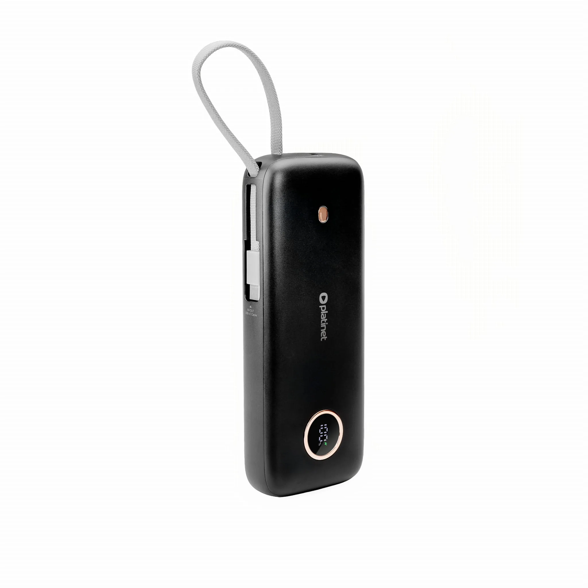 Platinet Powerbanka 20000 mAh 70W Power Delivery, 1xUSB-C, 1xUSB-A, kabel USB-C 1m, černá
