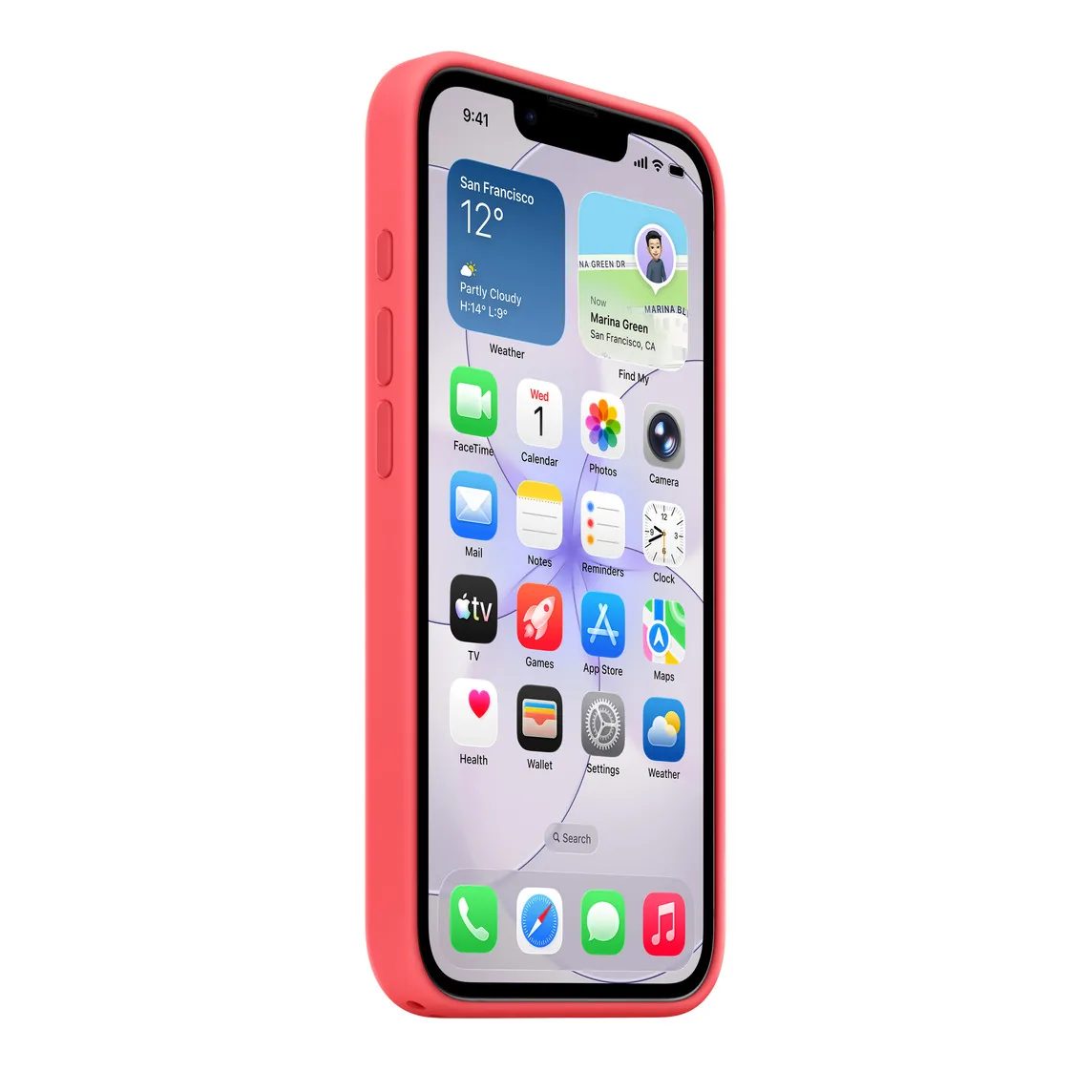iPhone 17e Silicone Case with MagSafe–Bright Guava