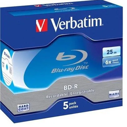 VERBATIM BD-R SL (6x, 25GB),NON-ID, 5ks/pack