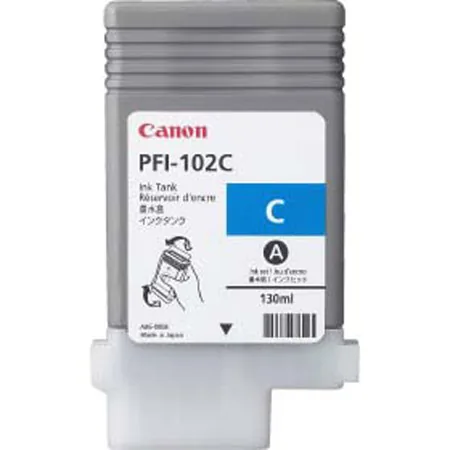 Inkoustová cartridge Canon IPF500, 600, 700, PFI102C, cyan, 0896B001, 130ml, O
