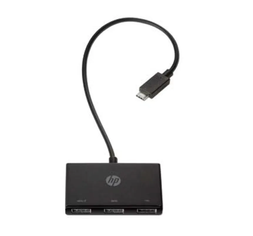 HP USB-C to USB-A - Rozbočovač - 3 x SuperSpeed USB 3.0 - desktop - pro Elite c640 G3 Chromebook Enterprise; Pavilion Aero Laptop 13-be2075ng