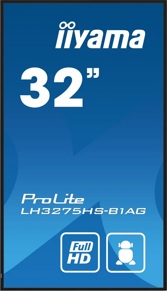 iiyama ProLite LH3275HS-B1AG - 32" Třída úhlopříčky displej LCD s LED podsvícením - digital signage - s vestavěný přehrávač médií SoC - Android - 1080p 1920 x 1080 - černá, matná