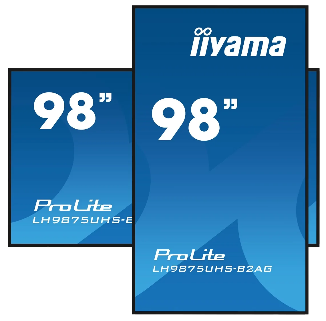 iiyama ProLite LH9875UHS-B2AG - 98" Třída úhlopříčky (97.5" zobrazitelný) displej LCD s LED podsvícením - digital signage - s integrovaný přehrávač médií / volitelná funkce slot-in PC - 4K UHD (2160p) 3840 x 2160 - černý rám s matným povrchem