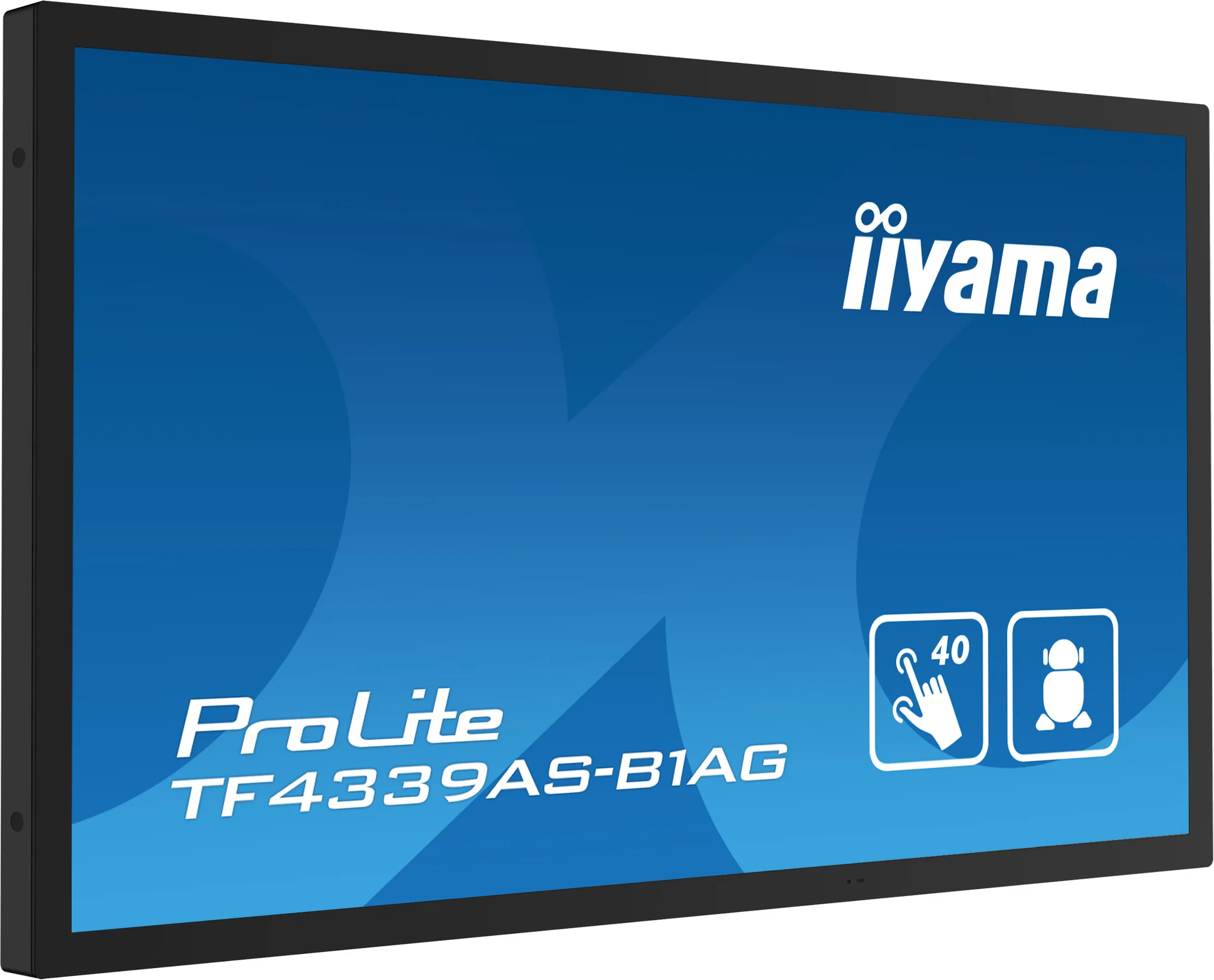 iiyama ProLite TF4339AS-B1AG - 43" Třída úhlopříčky (42.5" zobrazitelný) displej LCD s LED podsvícením - digital signage - s vestavěný mediální přehrávač a dotyková obrazovka (multi touch) - 4K UHD (2160p) 3840 x 2160 - černý rám s matným povrchem