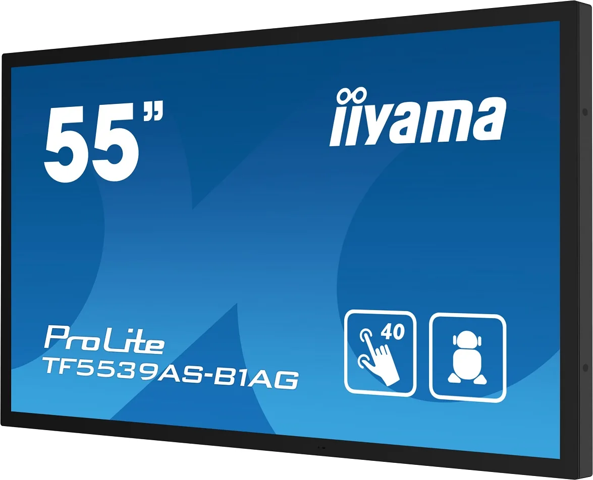 iiyama ProLite TF5539AS-B1AG - 55" Třída úhlopříčky displej LCD s LED podsvícením - digital signage - s vestavěný mediální přehrávač a dotyková obrazovka (multi touch) - Android - 4K UHD (2160p) 3840 x 2160 - černá