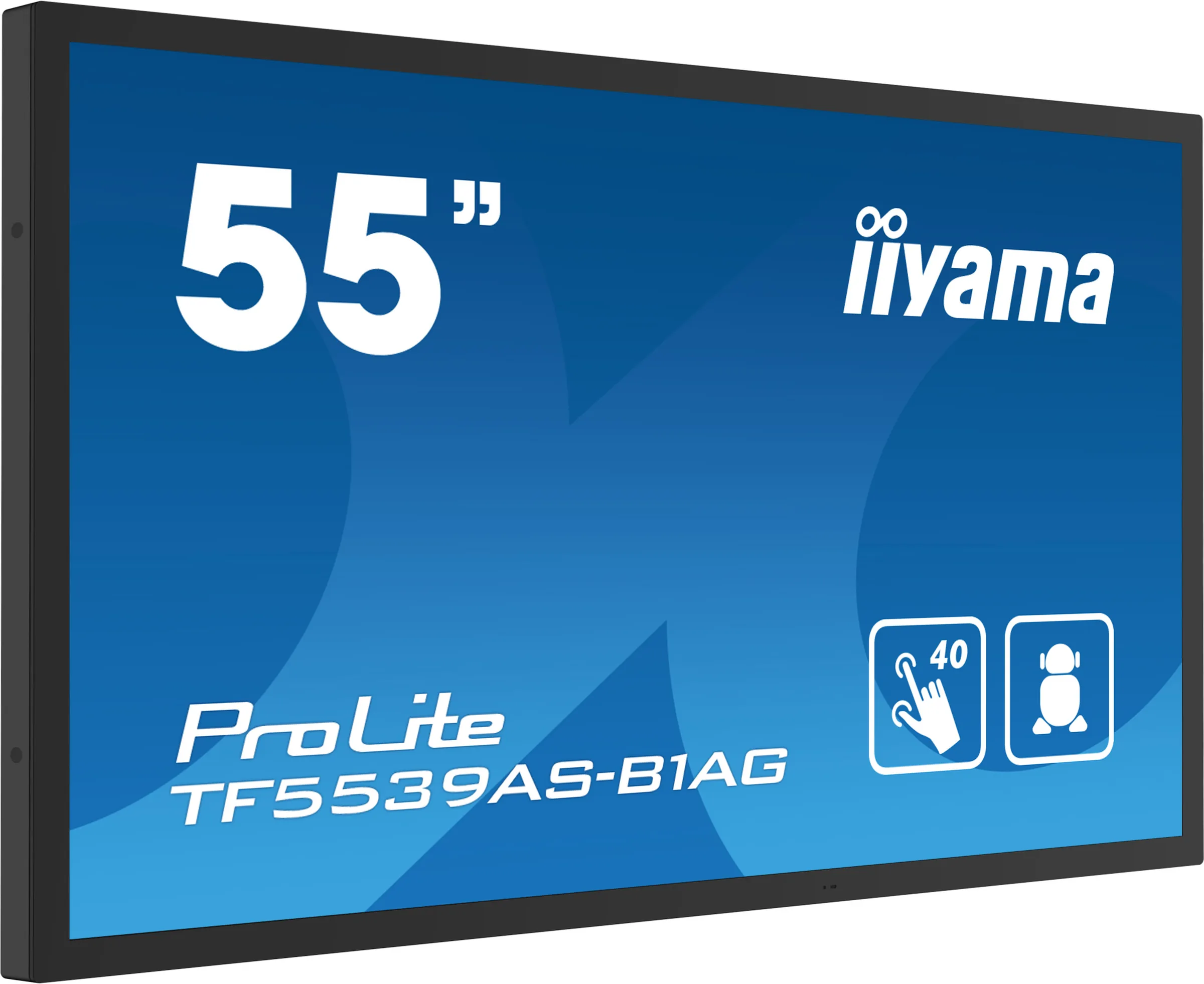iiyama ProLite TF5539AS-B1AG - 55" Třída úhlopříčky displej LCD s LED podsvícením - digital signage - s vestavěný mediální přehrávač a dotyková obrazovka (multi touch) - Android - 4K UHD (2160p) 3840 x 2160 - černá