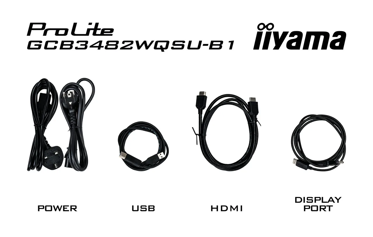 Iiyama GCB3482WQSU-B1 - LED monitor - hraní her - zakřivená - 34" - 3440 x 1440 WQHD @ 120 Hz - VA - 500 cd/m? - 3000:1 - 0.6 ms - 2xHDMI, DisplayPort - reproduktory