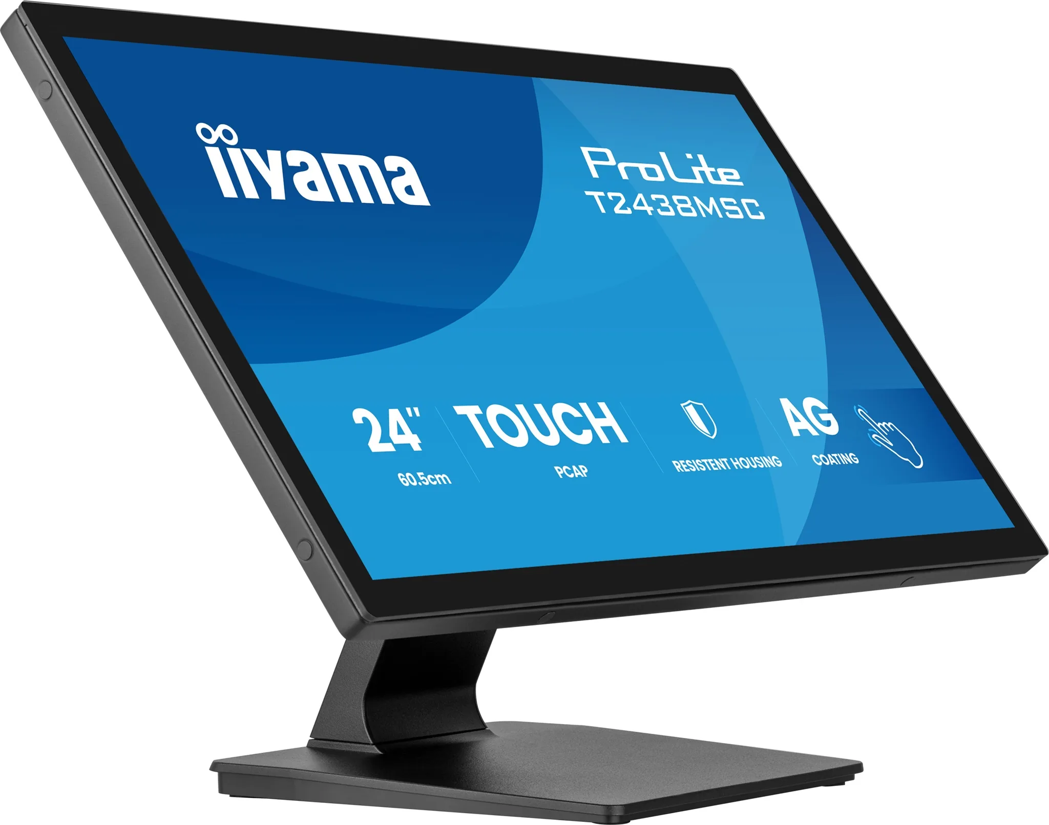 iiyama ProLite T2438MSC-B2 - LED monitor - 24" (23.8" zobrazitelný) - dotykový displej - 1920 x 1080 Full HD (1080p) @ 120 Hz - IPS - 600 cd/m? - 1300:1 - 5 ms - HDMI, DisplayPort - reproduktory - cerná, matná