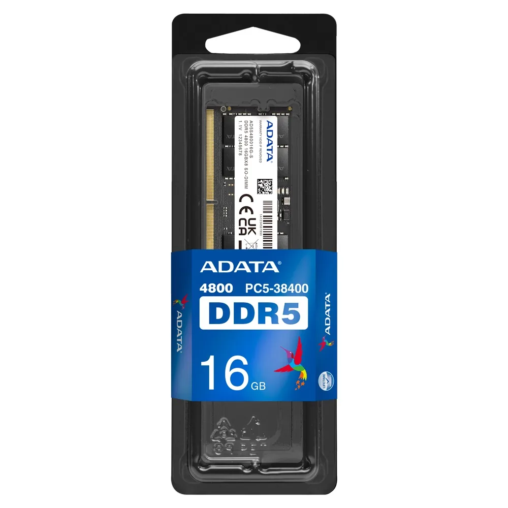 Adata/SO-DIMM DDR5/16GB/4800MHz/CL40/1x16GB