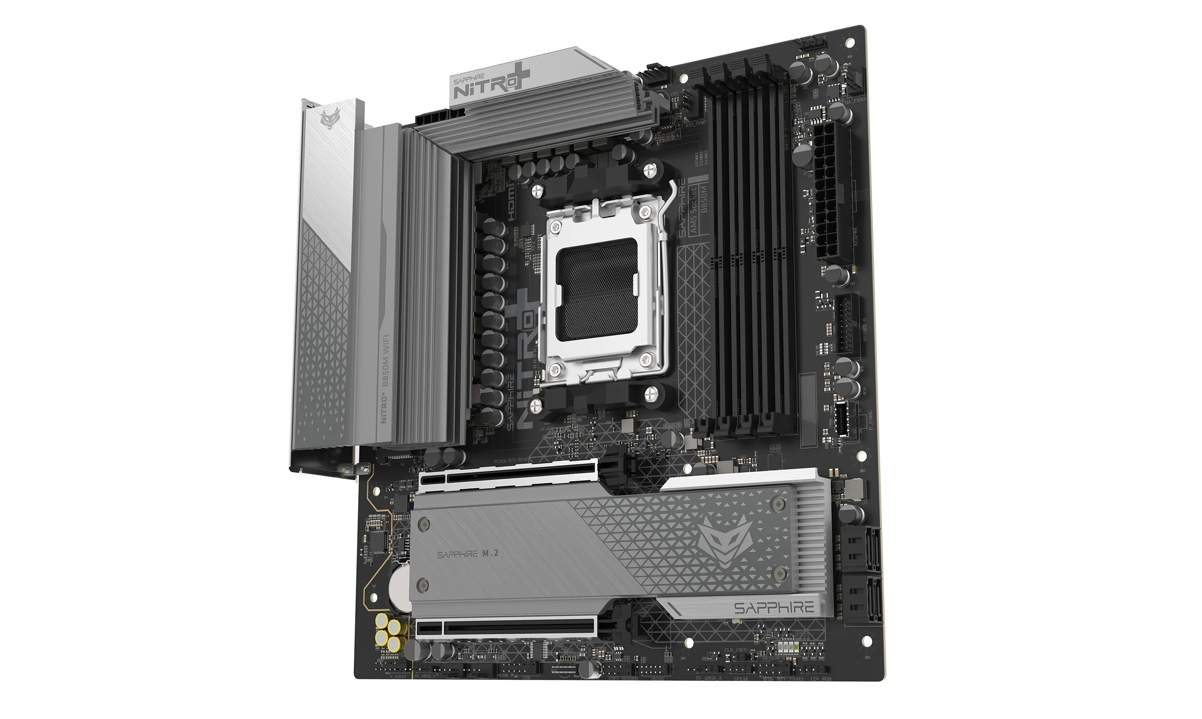 MB SAPPHIRE NITRO+ B850M WIFI AM5 4xDDR5 M.2 HDMI DP W6+BT5.3 mATX