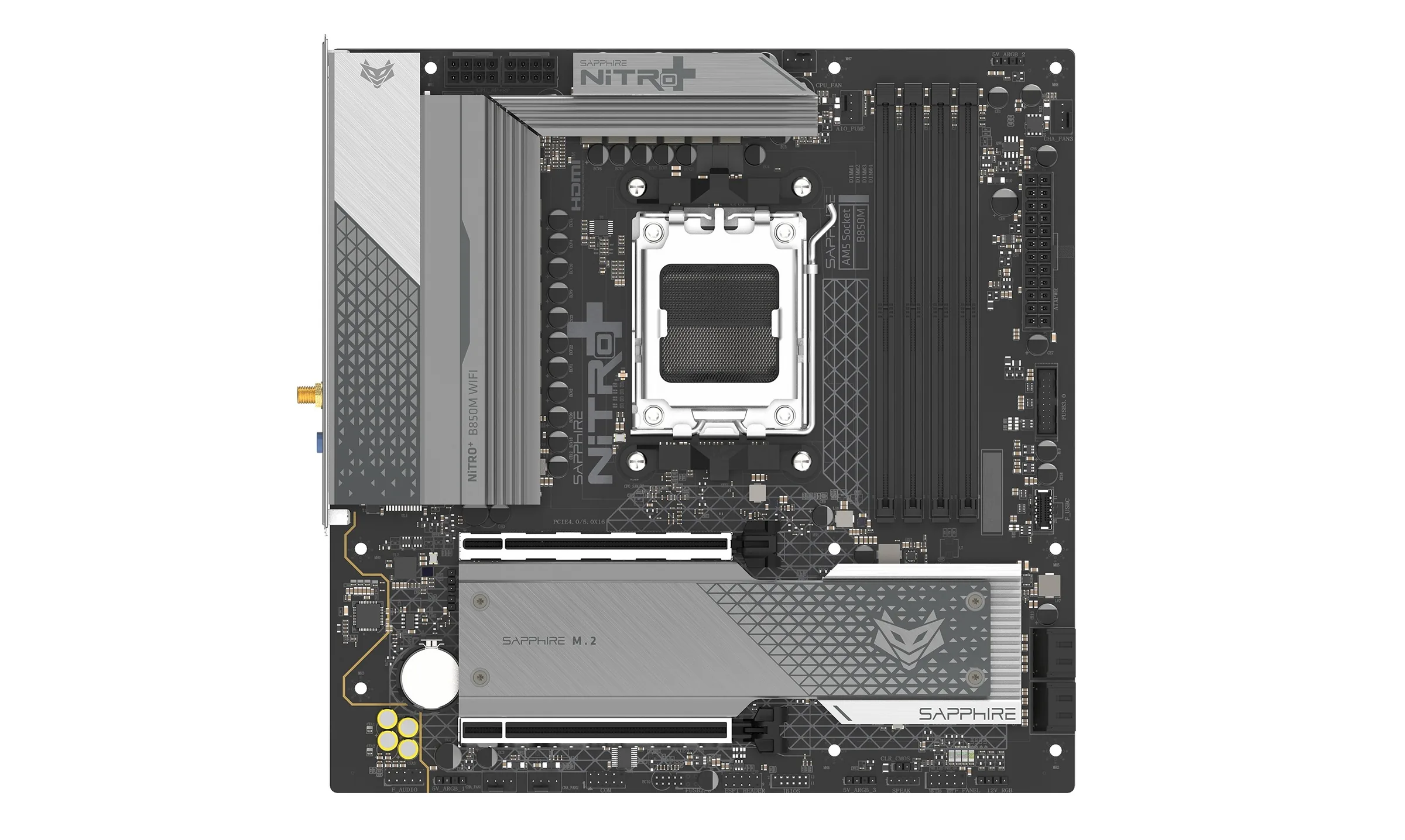 MB SAPPHIRE NITRO+ B850M WIFI AM5 4xDDR5 M.2 HDMI DP W6+BT5.3 mATX