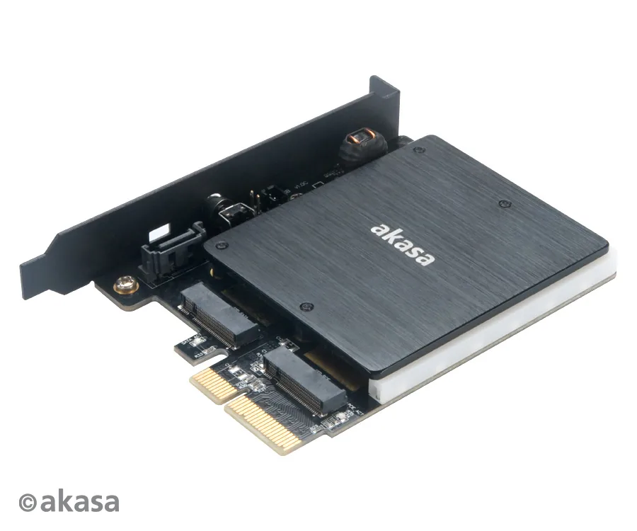 AKASA adaptér M.2 do PCIex s chladičem RGB