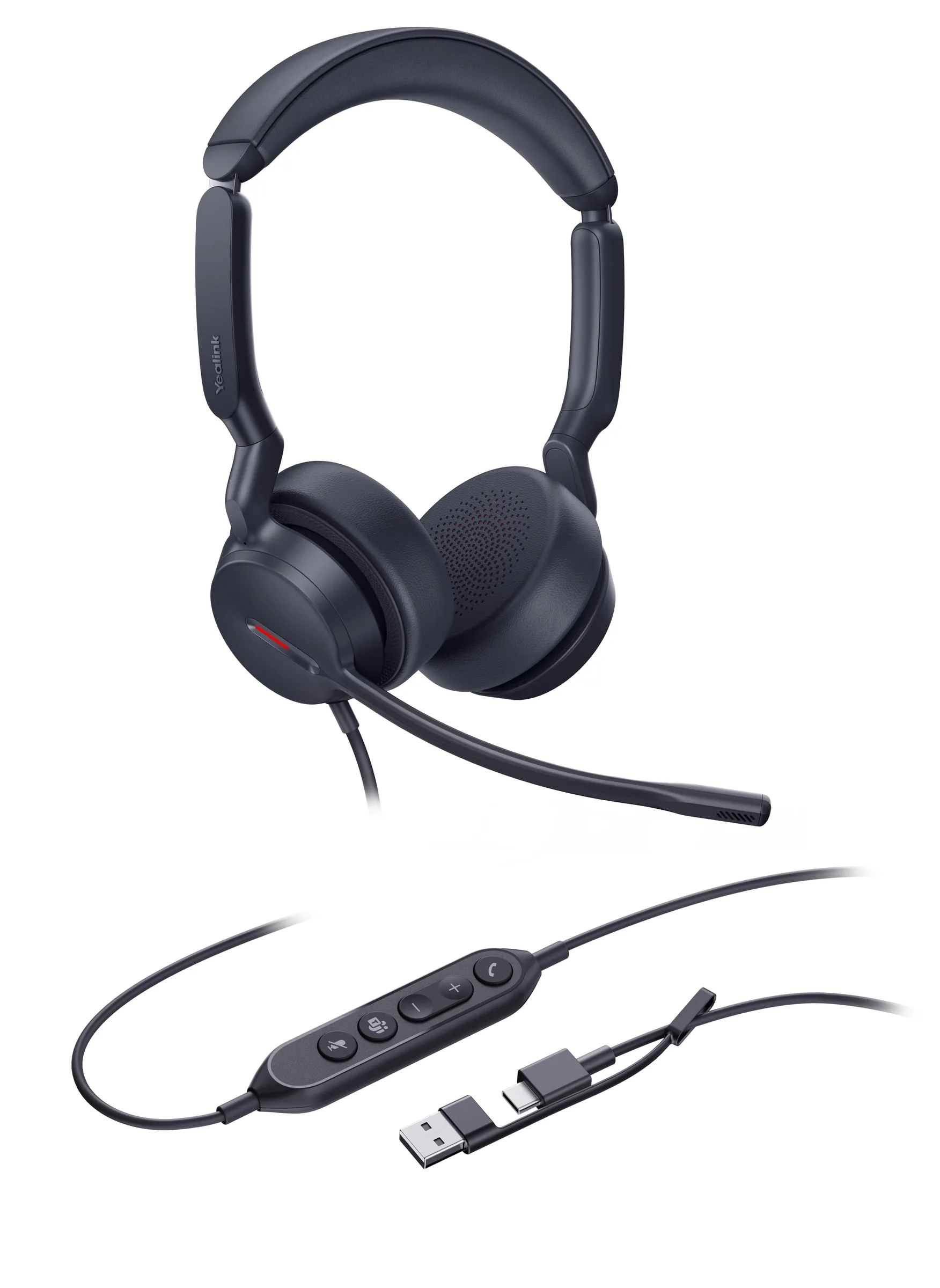 Yealink UH44 Dual Teams USB-C/A, drátová náhlavní