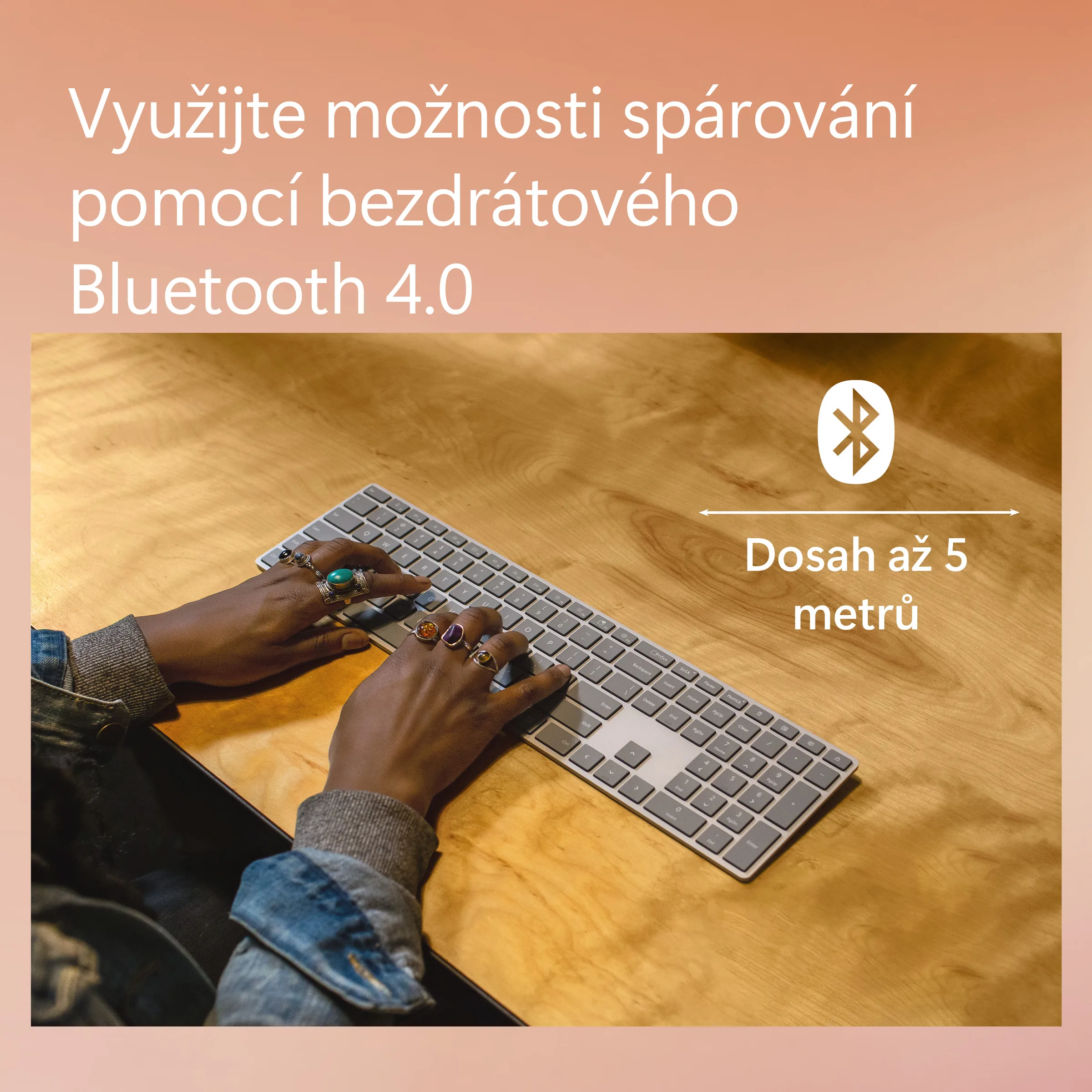 Microsoft Surface Keyboard (2. edice)/Bezdrátová Bluetooth/US layout/Šedá