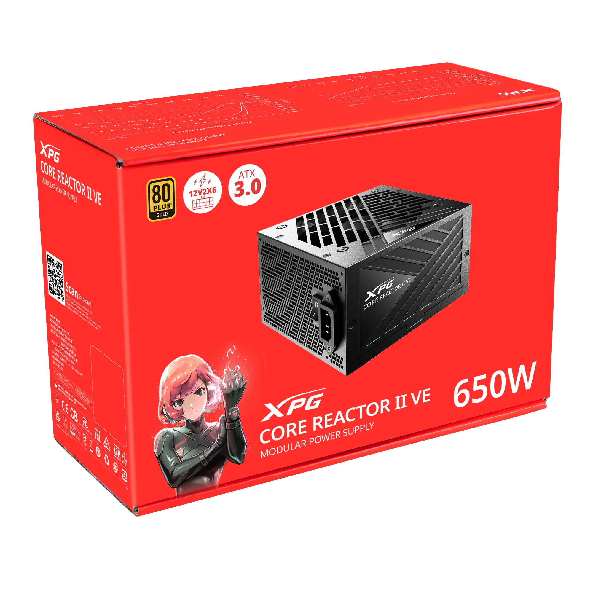 Adata XPG Core Reactor II VE/650W/ATX/80PLUS Gold/Modular/Retail