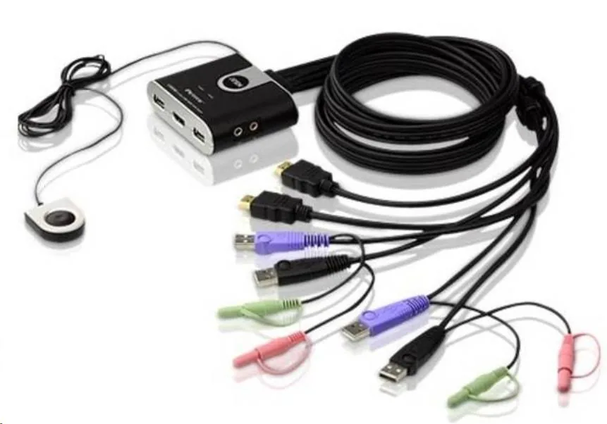 ATEN 2port HDMI KVM USB 2.0 mini, 1.2m, DO