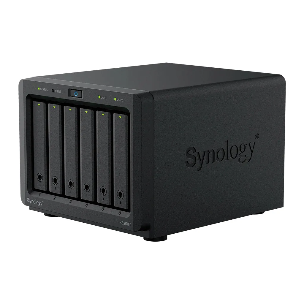Synology FlashStation FS200T, 6-bay 2,5" NAS, CPU QC Celeron J4125 64bit, RAM 4GB, 2x USB 3.2, LAN 1x 2.5Gb + 1x 1Gb